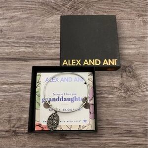 Alex and Ani Silver Granddaughter Charm Bracelet